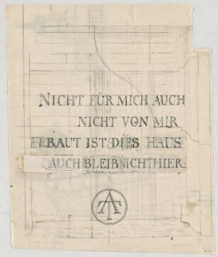 Thiersch, August ; Schönau (Bayern); Landhaus K. Mayer - Schrifttafel (Teilansicht)