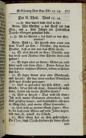 Der II. Theil. Vers 13-34.