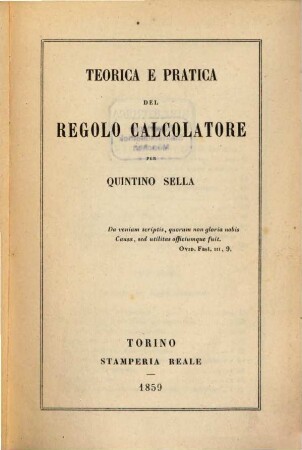 Teorica e pratica del Regolo calcolatore