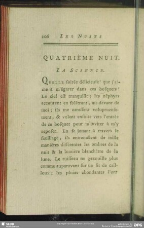 Quatrième Nuit. La Science