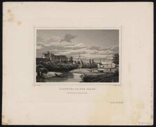 Ansicht von Nienburg, 1862 : Nienburg an der Saale / [L. Rohbock exc.]. J. Pozzi delt.. F. Foltz sculpt.. - Darmstadt : G. G. Lange , [1862]. - 1 Ansicht : Stahlstich ; 16 x 10 cm
