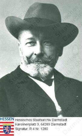 Braun, Ernst Dr. (1857-1916) / Porträt mit Hut, leicht linksgewandt, vorblickend,Brustbild