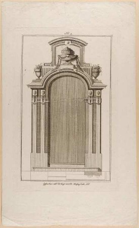 Grund- und Aufriss eines Portals, Blatt 4 aus einer Folge von Portalen und Friesen