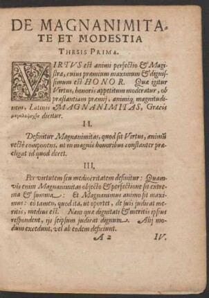 De Magnanimitate Et Modestia