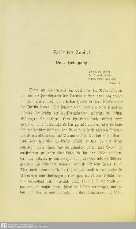 Siebentes Capitel. Vom Heimgang