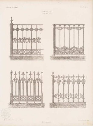 Gitter, Berlin: Ansichten (aus: Architektonisches Skizzenbuch, H. 25, 1856)