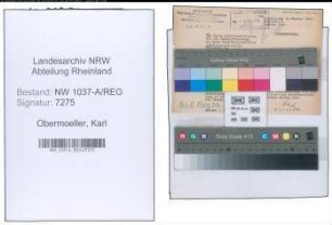 Entnazifizierung Karl Obermoeller , geb. 25.11.1911 ()