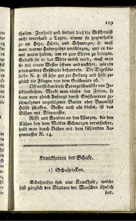 Krankheiten der Schafe.
