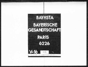 Hoechstetter, Fanny, in Cham, Vermittlung einer Stellung in Paris