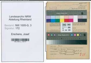 Entnazifizierung Josef Erschens , geb. 10.02.1895 (Vertreter)