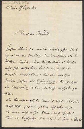 Brief an Ludwig Strecker  und B. Schott's Söhne : 19.09.1905