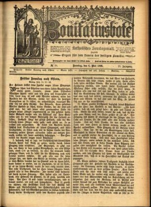 Erste Ausgabe vom Sonntag, den 06. Mai 1900.