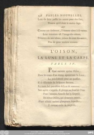 L'Oison, La Lune Et La Carpe. Fable IV.