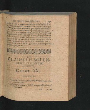 Caput XXI. De Clausulis Solennibus, Et Minus Solennibus.