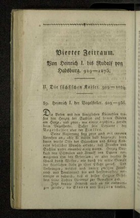 Vierter Zeitraum. Von Heinrich I. bis Rudolf von Habsburg. 919-1273.