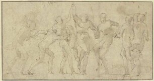Acht nackte tanzende Figuren
