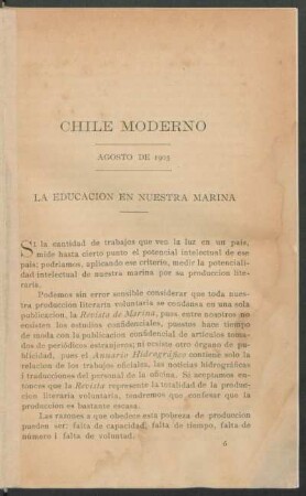 La Educación en Nuestra Marina