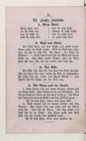 VI. Leichte Lesestücke