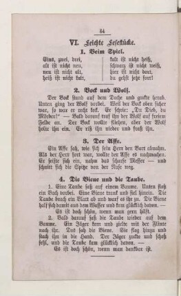 VI. Leichte Lesestücke