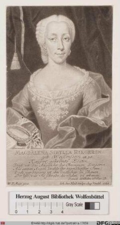 Bildnis Magdalena Sibylla Rieger, geb. Weißensee