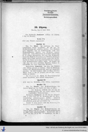 39. Sitzung, 06.06.1919