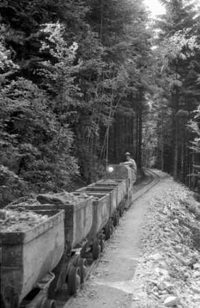 Wieden: Waldbahn, Lorenzug fährt weg