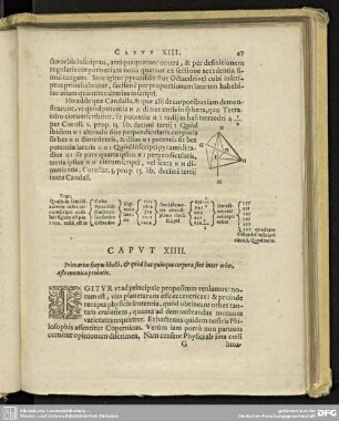CAPUT XIIII. Primarius scopus libelli, & quod haec quinque corpora sint inter orbes, Astronomica probatio.