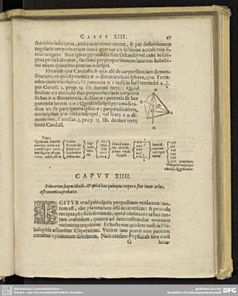 CAPUT XIIII. Primarius scopus libelli, & quod haec quinque corpora sint inter orbes, Astronomica probatio.