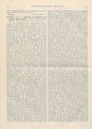 523-525 [Rezension] Thikötter, Jul., Darstellung und Beurtheilung der Theologie Albrecht Ritschl‘s
