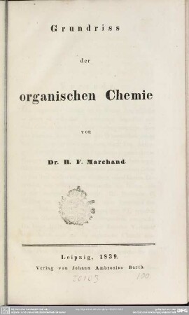 Grundriß der organischen Chemie