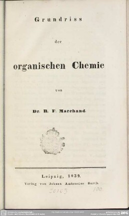 Grundriß der organischen Chemie