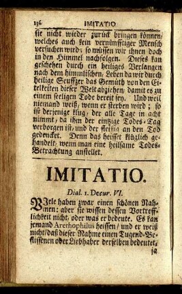 Imitatio Dial. I. Decur. VI. [bis] Imitatio Dial. I. Decur. X.