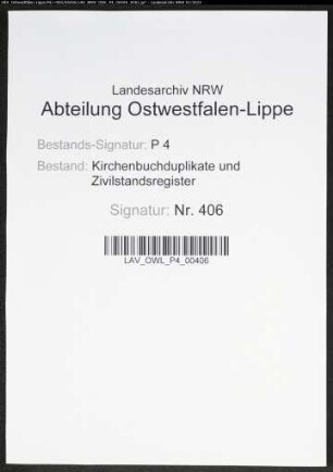 Kirchenbuchduplikat der katholischen Gemeinde Wormbach, Kreis Meschede (GHT 1829-1835). (Gemeinde: Katholischen Gemeinde)