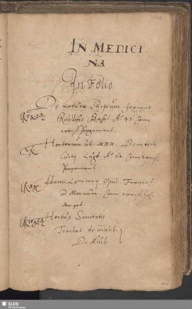 Bl. 101r-107v: In Medicina