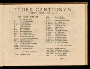 Index Cantionvm