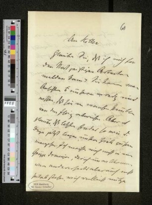 Brief an Kurt Hiller