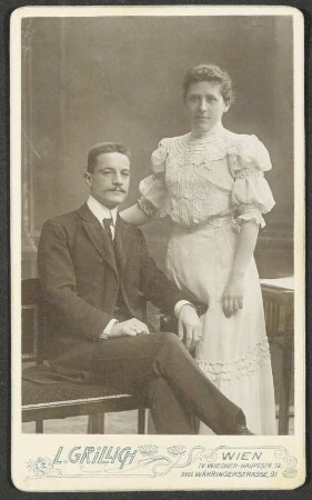 Wenzelburger, Adolf Karl (1879-1959) und Ehefrau Hedwig Emilie Steinbuch (1881-1972), Hochzeitsfoto