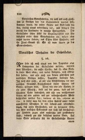 220-236, Moralisches Verhalten der Grönländer.