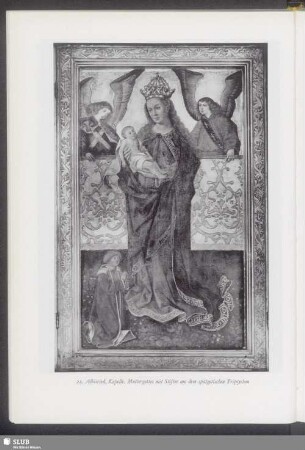 Albisried, Kapelle, Muttergottes mit Stifter aus dem spätgotischem Triptychon
