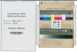 Entnazifizierung Matthias Goebels , geb. 07.03.1906 (Kaufmann)