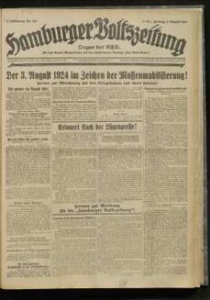 Hamburger Volkszeitung : kommunistische Tageszeitung für Hamburg und Umgebung