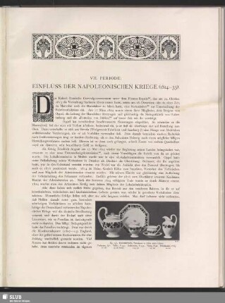 VII. Periode: Einfluss Der Napoleonischen Kriege (1814-33)