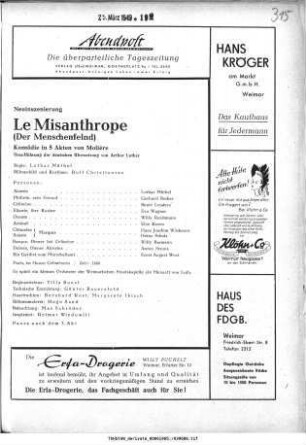 Le Misanthrope (Der Menschenfeind)