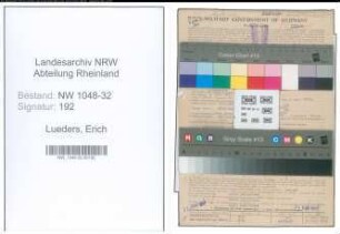 Entnazifizierung Erich Lueders , geb. 06.07.1901 (Angestellter)
