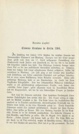 Neuntes Capitel. Clemens Bretano in Berlin 1804