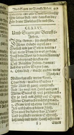 Umb Segen zur Beruffs-Arbeit.