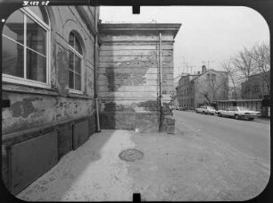 Leipzig-Lindenau, Merseburger Straße 56/58. Kommunale Berufsschule (Karl-Heine-Schule, um 1905). Hofansicht