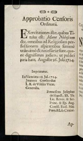 3v-4v, Approbatio Censoris Ordinarii; Approbatio; ...