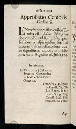 3v-4v, Approbatio Censoris Ordinarii; Approbatio; ...