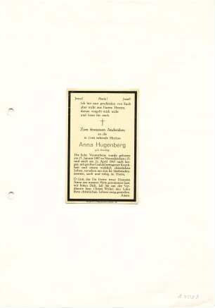 Hugenberg, Anna geb. Kreiling